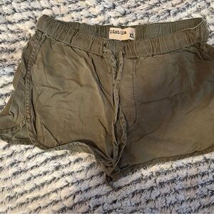 Pistola green flowy shorts